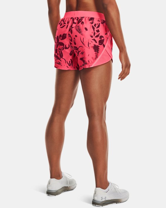 Women's UA Fly-By 2.0 Printed Shorts, Pink, pdpMainDesktop image number 1